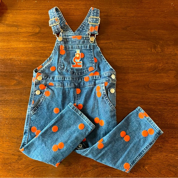 christian robinson Other - Christian Robinson Overalls Denim Polka Dot w Microscope Size 18 months